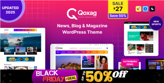 Qoxag - WordPress News Magazine Theme